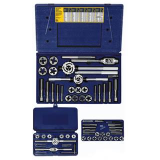 Irwin Hanson 64-pc Machine Screw / Fractional Tap & Solid Adjustable Round Die Set